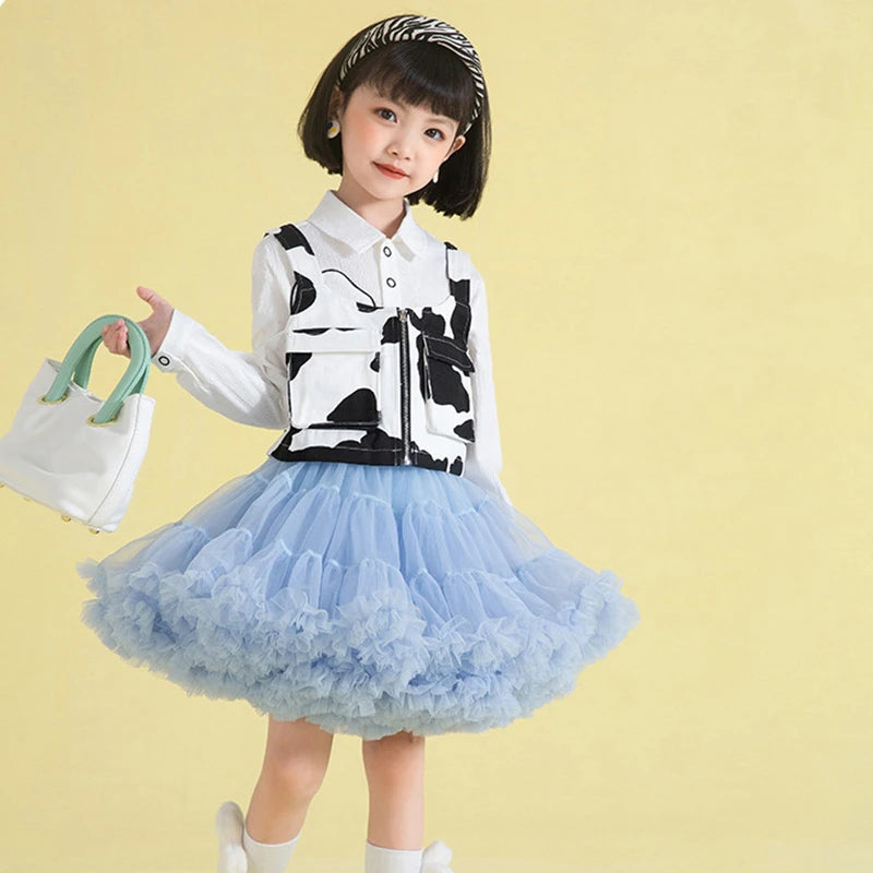 Children's Skirt Baby Girls Tutu Skirt Fluffy Children Ballet Kids Pettiskirt Baby Girl Skirts Princess Tulle Party Dance Skirts