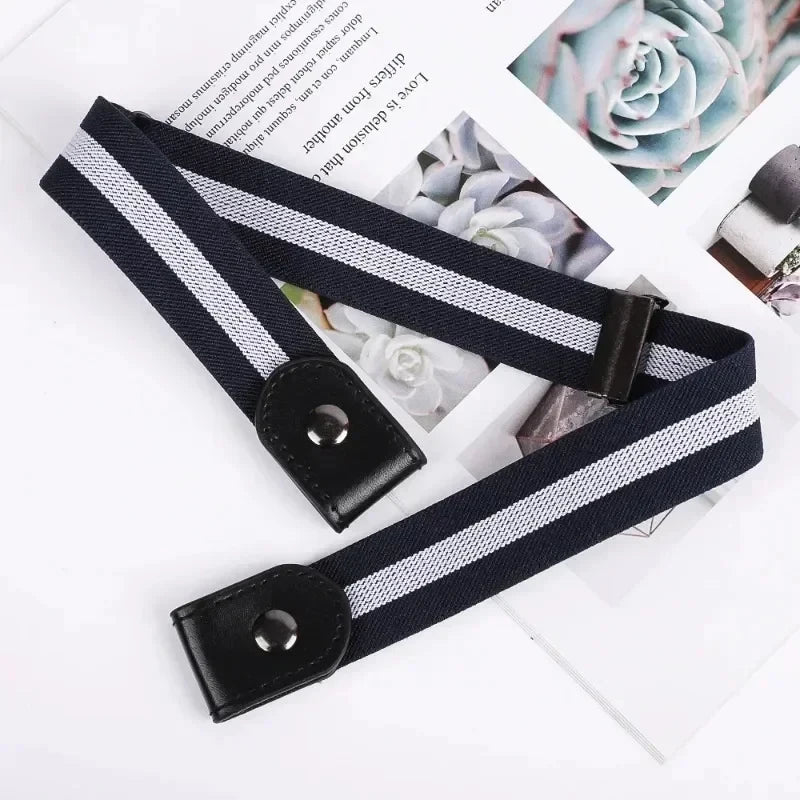 2024 Canvas Adjustable Elastic Waist Band Invisible Belt Buckle-Free Belts for Women Men Jean Pants Dress No Buckle Easy To Wear