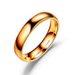Simple 2mm 4mm 6mm Titanium Ring Women Men Prevent Allergy High Polished Wedding Rings Stainless Steel Couple Finger Jewelry