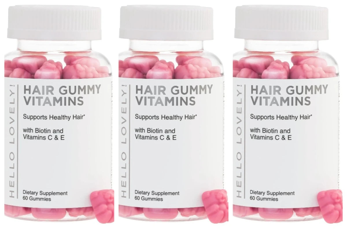 Hair Vitamin Gummies for Women with Biotin Vitamin C, E, Zinc Berry Flavor Supplement for Hair Growth and Nail Care