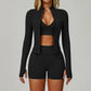 2/3PCS Seamless Yoga Set Gym Workout Suits Athletic Wear Women Legging Fitness Bra Crop Top Long Sleeve Sports Suits Sportswear