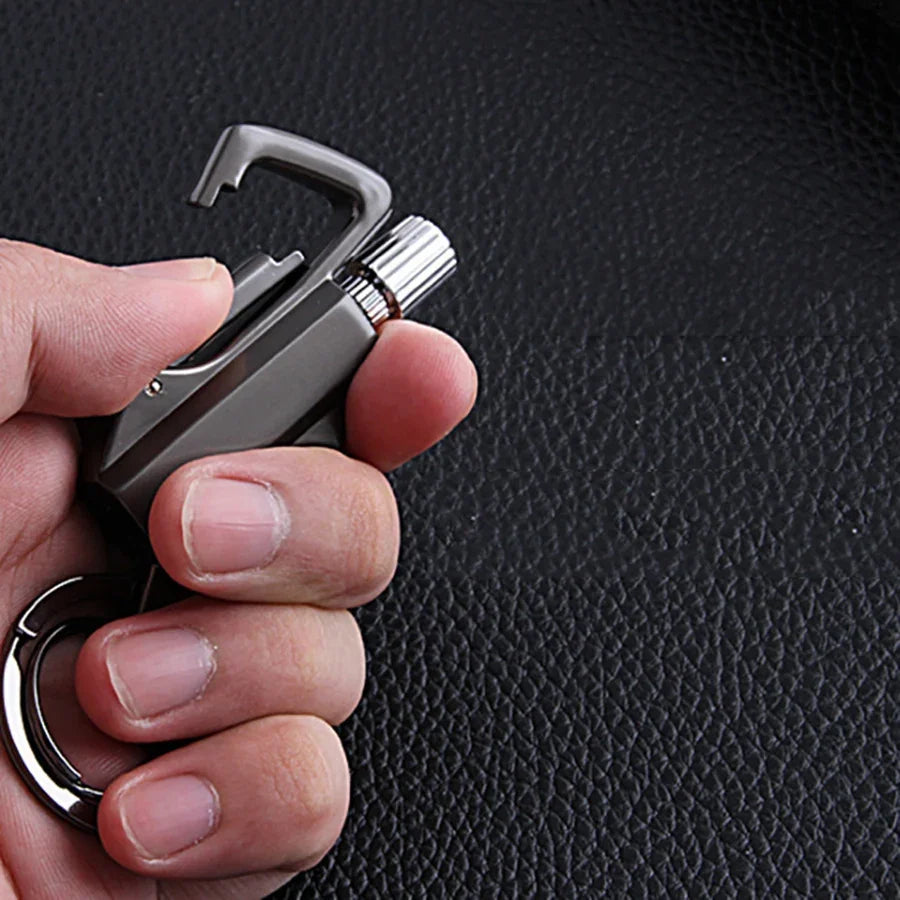 New Multifunctional Match Coal Oil Lighter Outdoor Waterproof Portable Wine Open Keychain Men Smoking Accessories Gifts