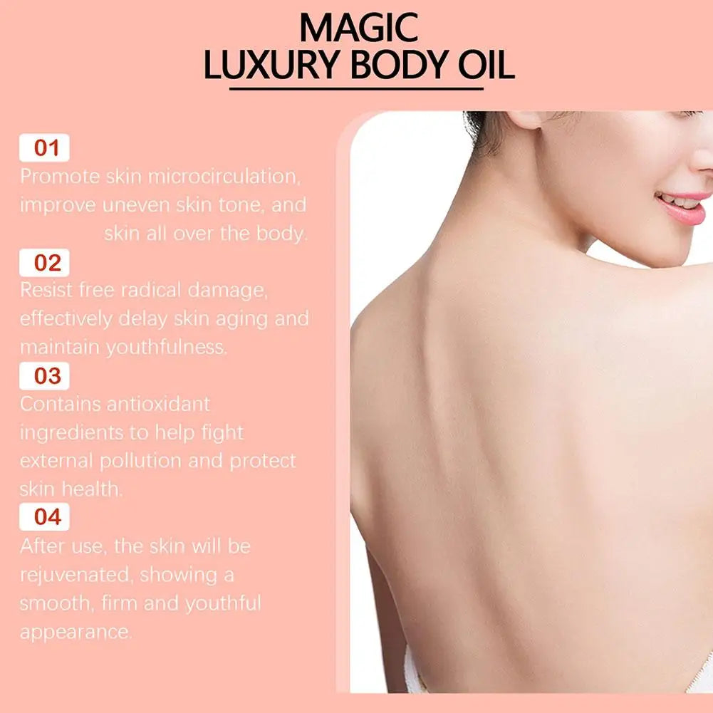 Firming Body Oil for Glowing Skin Repair Smooth Anti Cellulite Lifting Tighten Lightening Improve Dry Moisturizing Massage Care