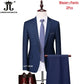 M-6XL 15 Colors ( Jacket+Vest+Pants ) Formal Business Office Men's Suits Groom Wedding Dress Party Dress Solid Color Suit