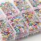 New 100pcs Fashion Sewing Needles Colored Glass Ceramics Head Bead Pin Stitch Knitting Needles Sewing Fixed Diy Safety Pin
