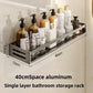 Maximize Your Space: No-Drill Aluminum Corner Shelf for Bathroom | All-in-One Shampoo Organizer & Towel Holder Solution