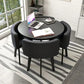 Nordic Round Dining Tables Set for Dining Room Furniture Kitchen Dining Table Set with 4 Chairs Home  Light Luxury Center Tables