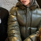 Women Hooded Thicken Warm Cotton Jacket Zipper Fashion Glossy Snow Winter Loose Female Coat Lace Up Casual Down Puffer Outwear