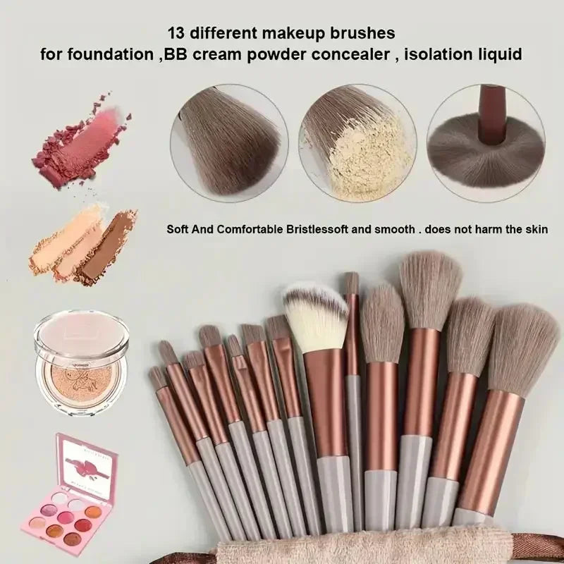 Professional Makeup Brush Set - Soft Fluffy Kabuki & Blending Brushes for Foundation, Powder, Eyeshadow | Beauty Tools Kit