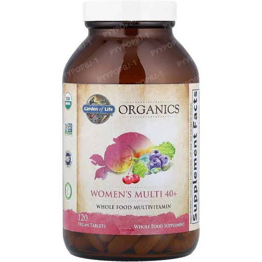 Garden of Life Multivitamin for Women 40 Plus Organics Womens Vitamins Hormone Breast Health Support Blend Vegan 120 Tablets