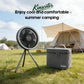 10000mAh 4000mAh Camping Fan Rechargeable Desktop Portable Circulator Wireless Ceiling Electric Fan with Power Bank LED Lighting