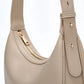 FOXER Brand PU Leather Women's Shoulder Bag Fashion Female Underarm Hobo Bag Crescent Half-moon Bag Travel Small Crossbody Bag