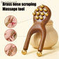 〔San〕Wooden Nose Guasha Massage Tool Brass Bead Handheld Comb Antistatic For Face Nose Eye Relaxation Spot Meridians Acupoint