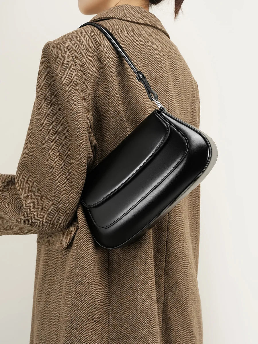YANATARI Underarm Cowhide Genuine Leather Handbags Women Vintage Shoulder Bag Female Luxury Bags Womens High Quality 2026