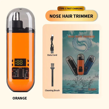 2 In 1 Electric Portable Ear And Nose Hair Trimmer Clipper 2024 Professional Painless Portable Eyebrow For Men