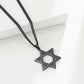 EUEAVAN Star of David Pendant Necklace Women Men Stainless Steel Gold Silver Black Color Classic Six-pointed Star Jewish Jewelry