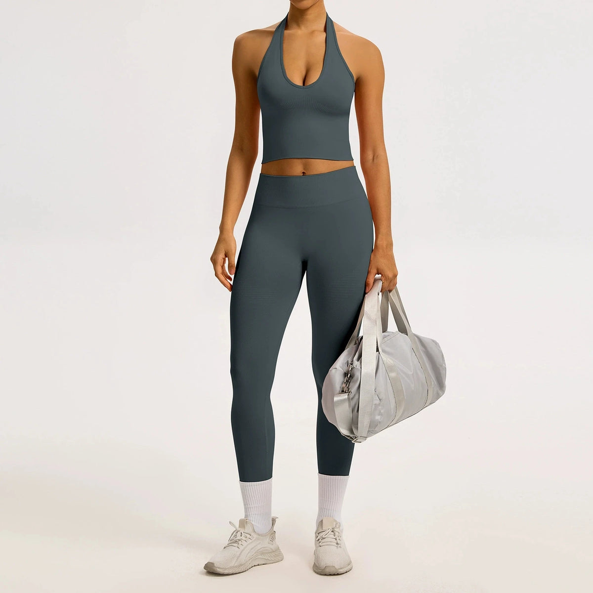 2/3PCS Yoga Set Women Gym Long Sleeve Sports Suits Fitness Bra Crop Top Workout Clothes Female Solid Seamless Legging Sportswear