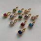 EMANCO Stainless Steel Classic Octagon Birthstone Charms 14K Gold Plated Pendant For DIY Jewelry Making Necklace