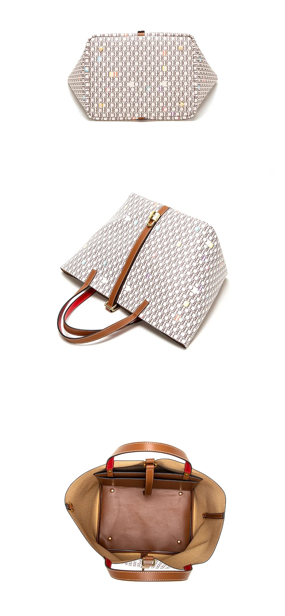 Classic Style Women's Large-capacity Handbag Letters Print Design Small Metal Accessories Exquisite Workmanship