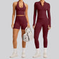 2/3PCS Yoga Set Women Gym Long Sleeve Sports Suits Fitness Bra Crop Top Workout Clothes Female Solid Seamless Legging Sportswear