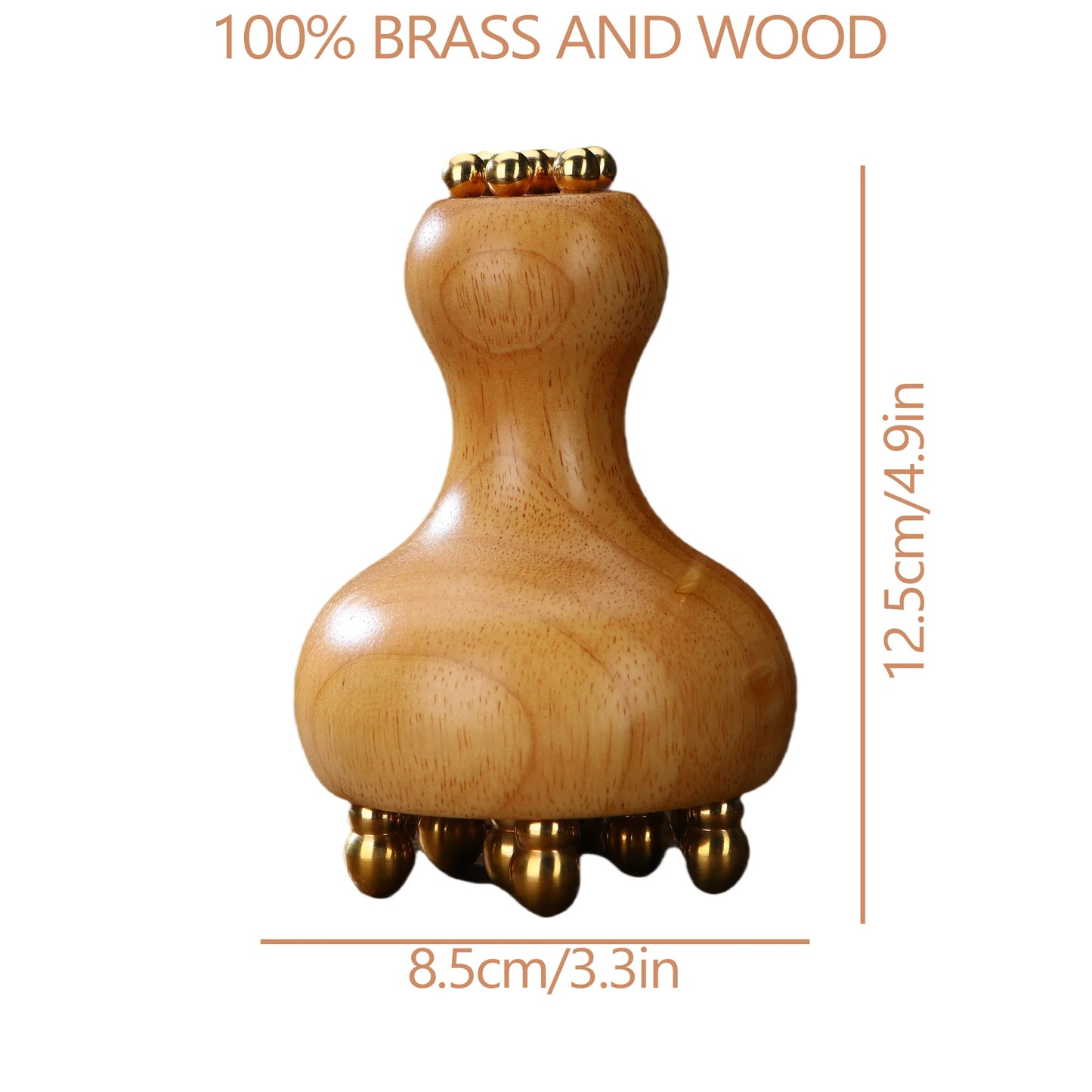 Radiant Skin Savior Lymphatic Detox Face Massager Fades Wrinkles Firms Jawline and Eyes Natural Copper Wood Beauty Tool