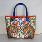 Italy Luxury Print Travel Shoulder Bag Floral Textured-Leather Shopper Tote large tote bag famous brand bag women girl handbag