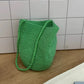 New Large Capacity Handwoven Bucket Bag Solid Color Boho Metal Line Bucket Bag Straw Design Handmade Crossbody Bag Gifts