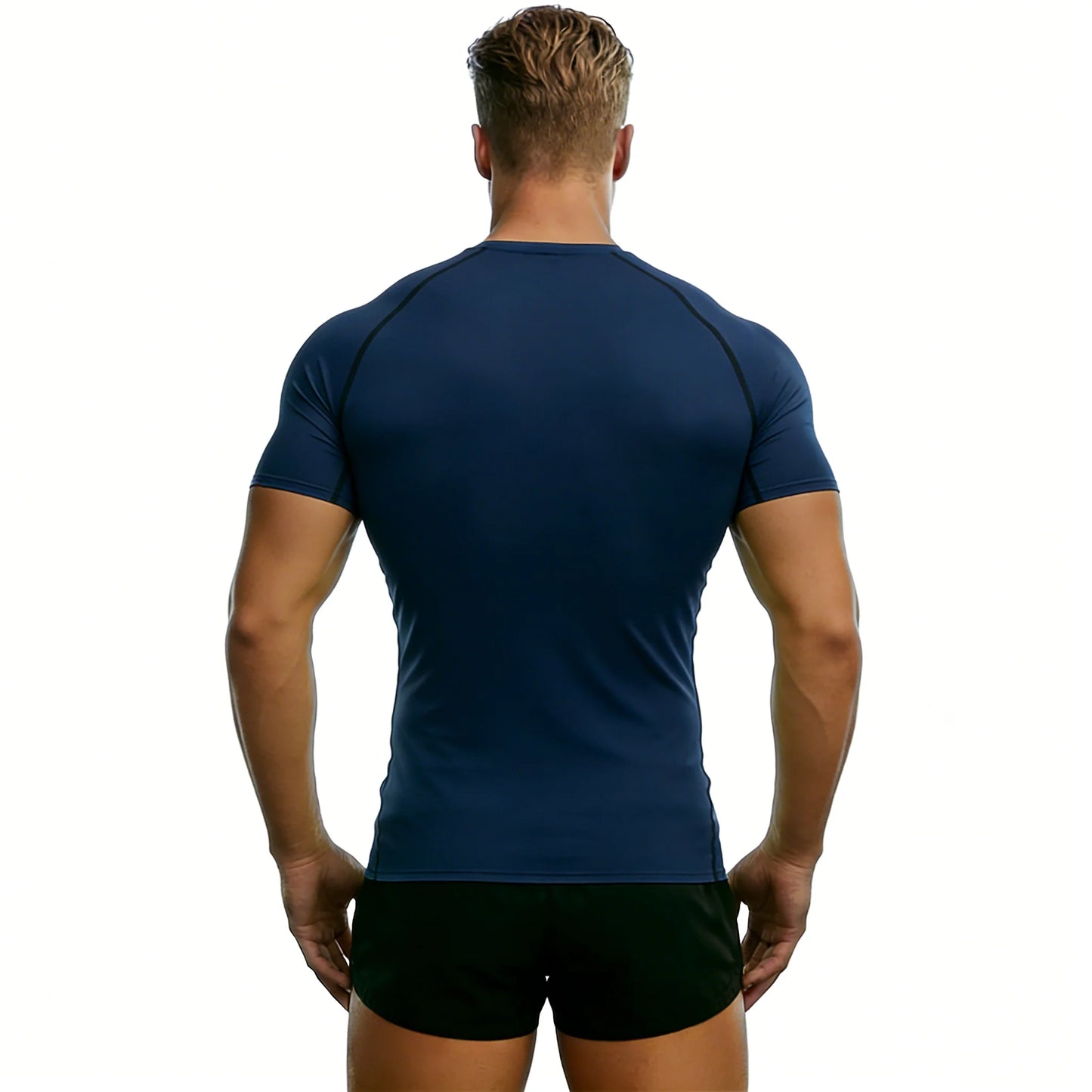 Men's Compression T-Shirt 3-Pack Quick Dry Running Gym Short Sleeve Sport Tops Elastic Breathable Athletic Tees