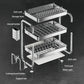 New C Type Dish Drying Rack 304 Stainless Steel Rustproof Kitchen Organizer Rack Bowl Drain Rack Kitchen Storage Shelf