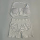Yoga Shorts Set Seamless Yoga Set Workout Scrunch Shorts Sets Halter Sports Bra Scrunch Shorts Fitness Clothes Gym Suit