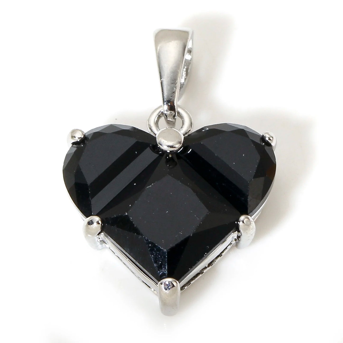 1 Piece Sweet Copper Valentine's Day Charms Gold Color Heart Cubic Zirconia Pendants For DIY Necklace Jewelry Making 20mm x 14mm