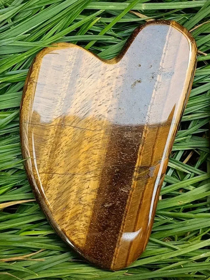 Natural Tiger Eye Guasha Beautiful Massager Facial Scraping Tools Neck Face Scraper Massage Anti Wrinkle Relax Tool SPA Stone