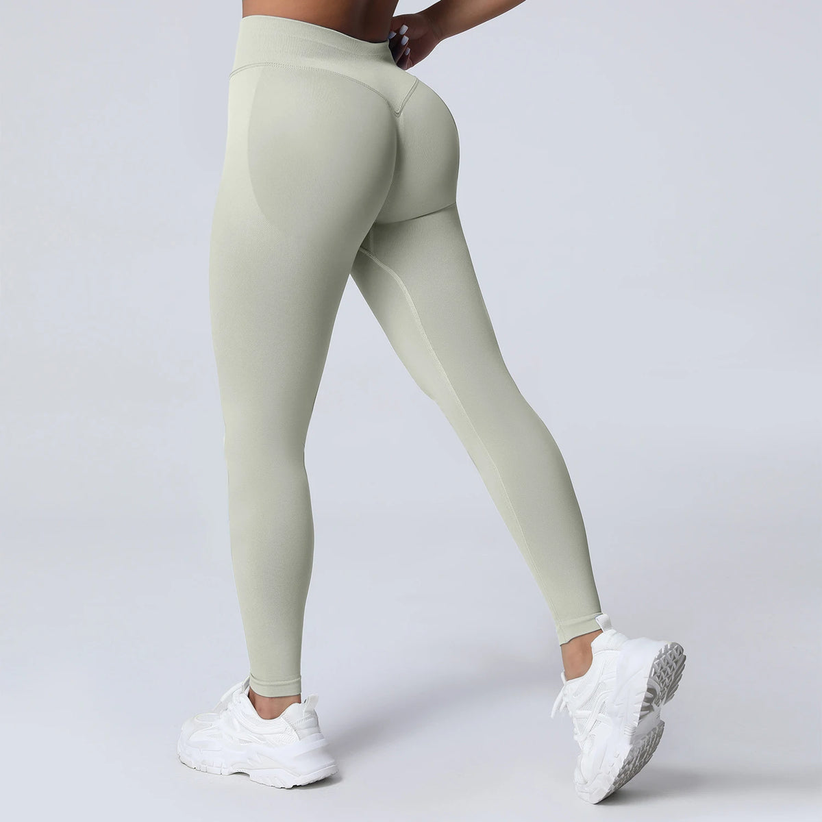 VEQKING Scrunch Butt Women Yoga Pants Seamless Sports Leggings Low Waist Gym Fitness Tights Quick Drying Fall Warm Workout Pants