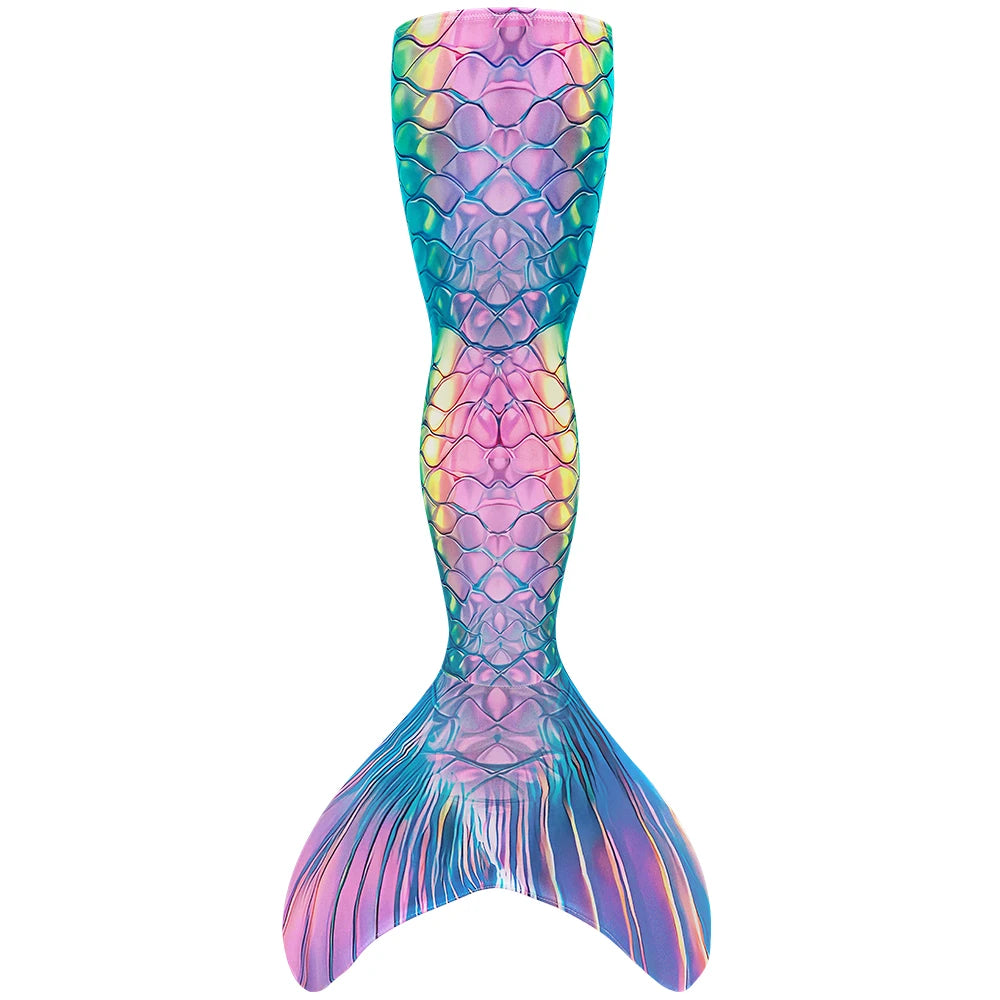 Girls One-Piece Mermaid Tail Swimsuit, Cute Beach Bathing Suit, Children Performance Cosplay Costume, Kids Dress Up Clothes
