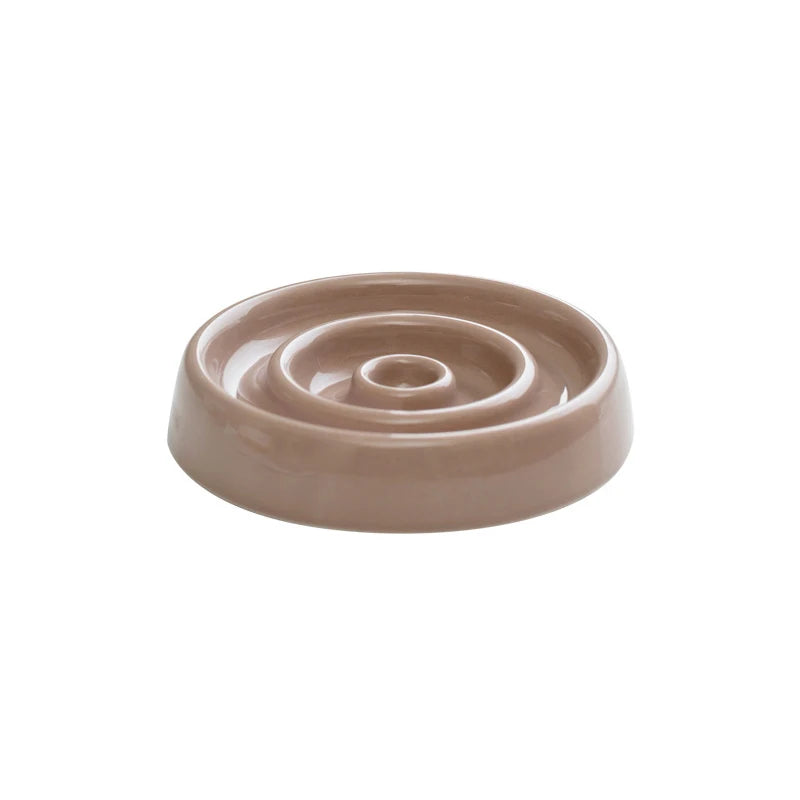 Pet Ceramic Slow Feeder Bowl Anti-Gulping Cat Food Dish Bowls Puppy Dogs Slow Feeding Supplies