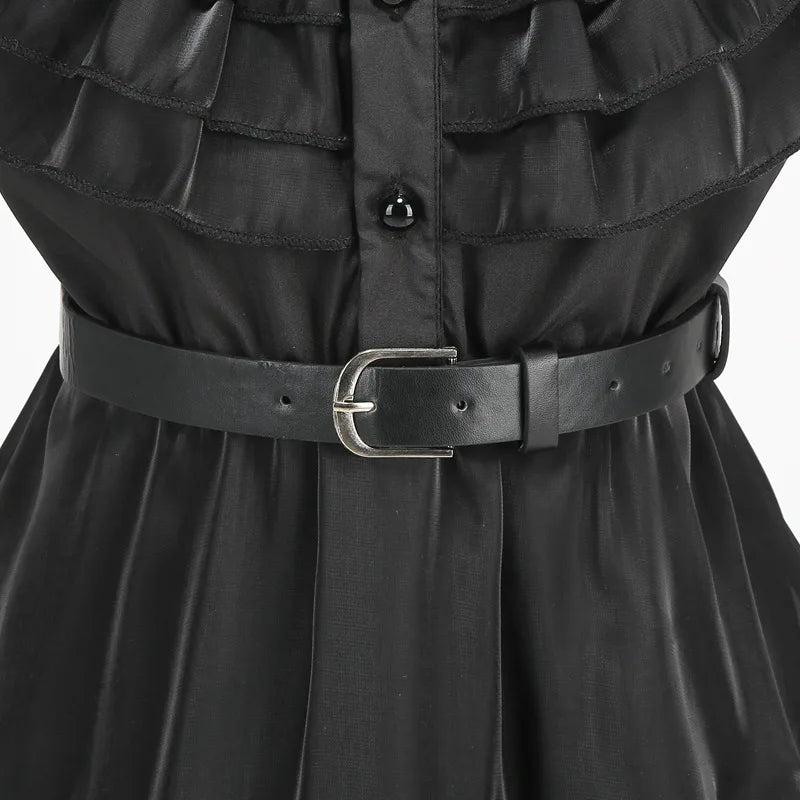 Girls Halloween Cosplay Costume Dress Movie Kids Gothic Dancing Vestidos Party Outfits Dress