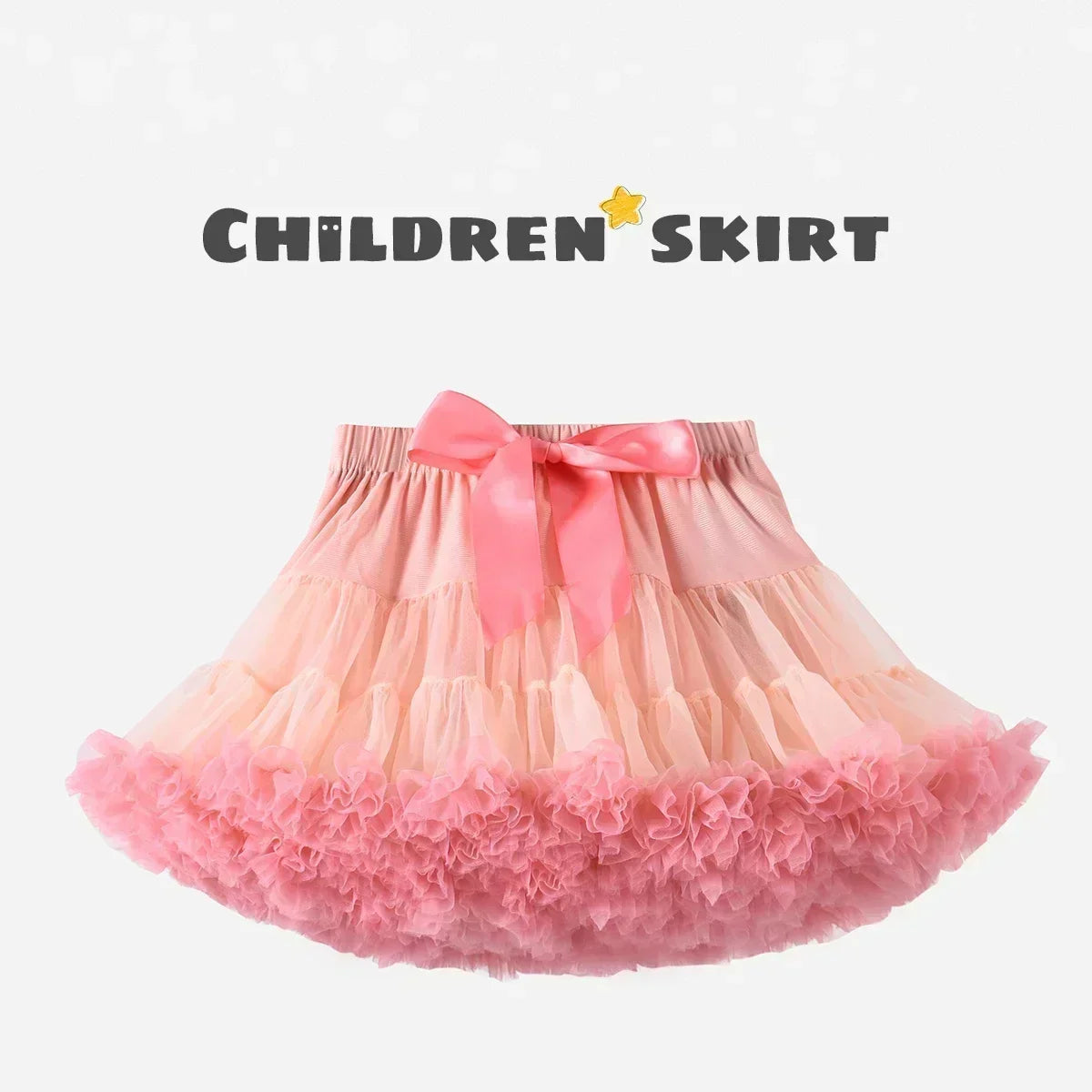Children's Skirt Baby Girls Tutu Skirt Fluffy Children Ballet Kids Pettiskirt Baby Girl Skirts Princess Tulle Party Dance Skirts