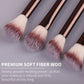 Soft Bristle Kabuki Blending Makeup Brush Set 13Pcs Foundation Eyeshadow Blush Cosmetic Tool Professional Salon Daily Facial Makeup Supply