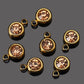 20pcs 6mm Stainless Steel Rhinestone Beads Gold Color Crystal Charms Pendants for Necklace Bracelet Jewelry Making Charm DIY