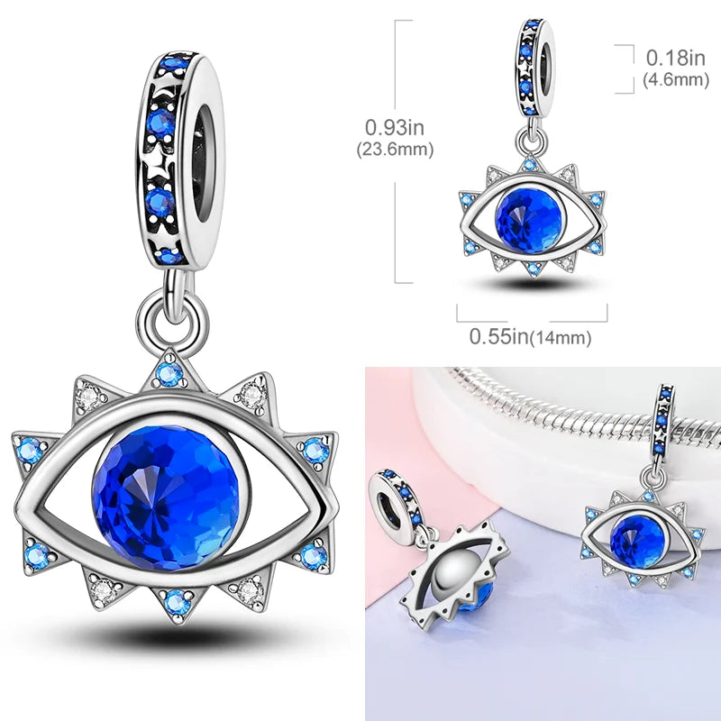 2026 Hot Sale Charms Bead 925 Sterling Sliver Pink Butterfly Luminous Firefly Dangle Fit Bangle Bracelet Necklace DIY Jewelry