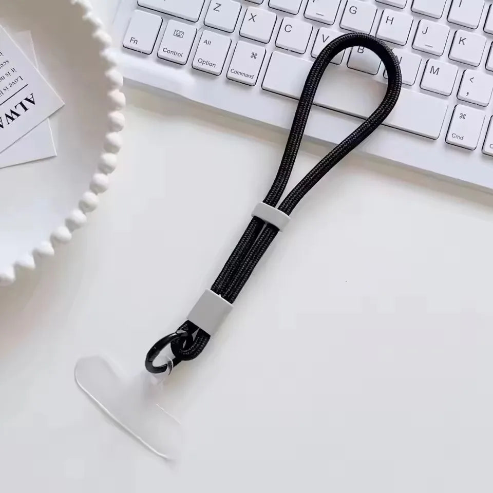 Universal Adjustable Mobile Phone Lanyard Short Wrist Strap with Self-locking Anti-drop Design Durable Polyester Phone Strap