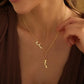 Custom Arabic 2 Names Necklace Personalized Stainless Steel Islamic Pendant Necklace Delicate Clavicle Chain Women Jewelry Gift