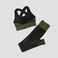 2/3Pcs Women Yoga Suit Seamless Knitted Yoga Pants Leggings Clothing Zipper Long Sleeve Crop Top Fitness Wear Sportswear Gym Set
