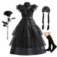 Girls Halloween Cosplay Costume Dress Movie Kids Gothic Dancing Vestidos Party Outfits Dress