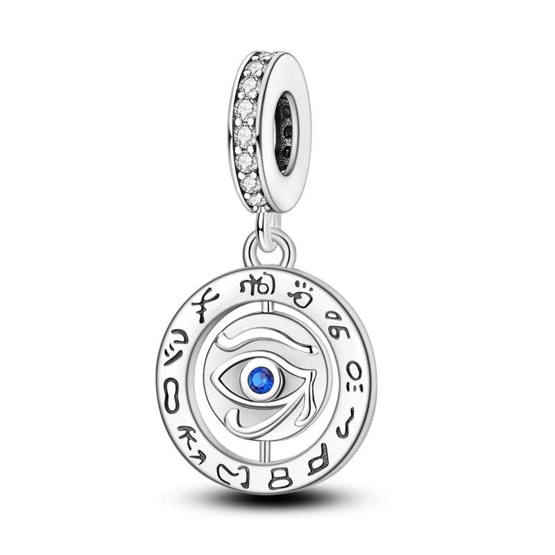 Hot Sales 925 Sterling Silver Charms Beads Devil's Eye Fatima's Hand Cross Beads Fit Original Bracelet Women DIY Jewelry Gifts