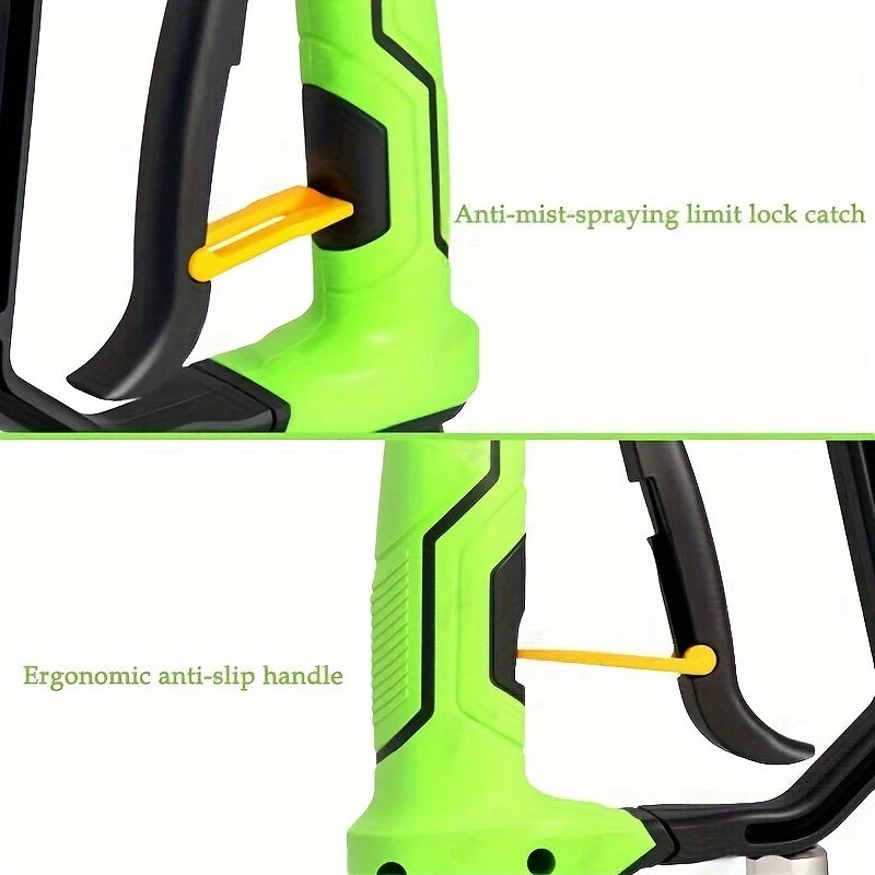 Heavy Duty 5000PSI Pressure Washer Gun, 1/4" Quick Connect, G3/8 Thread Stainless Steel Spray Gun for Car Cleaning