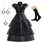Girls Halloween Cosplay Costume Dress Movie Kids Gothic Dancing Vestidos Party Outfits Dress