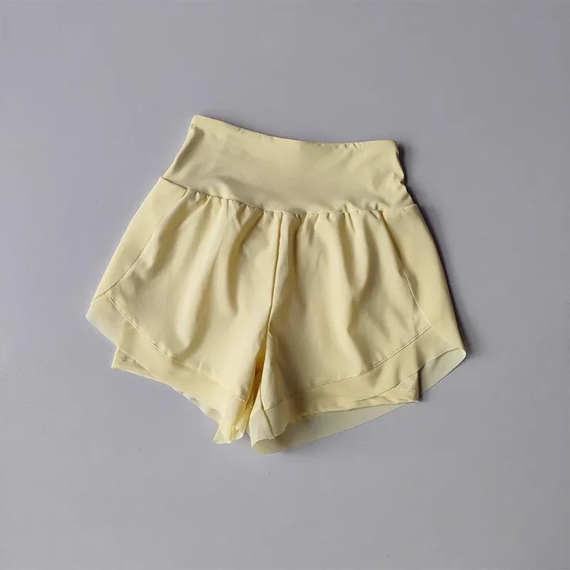 Women's Summer Running Sports Shorts Fitness Yoga Shorts Quick Drying Outdoor 2 in 1 Tennis Casual Training Shorts