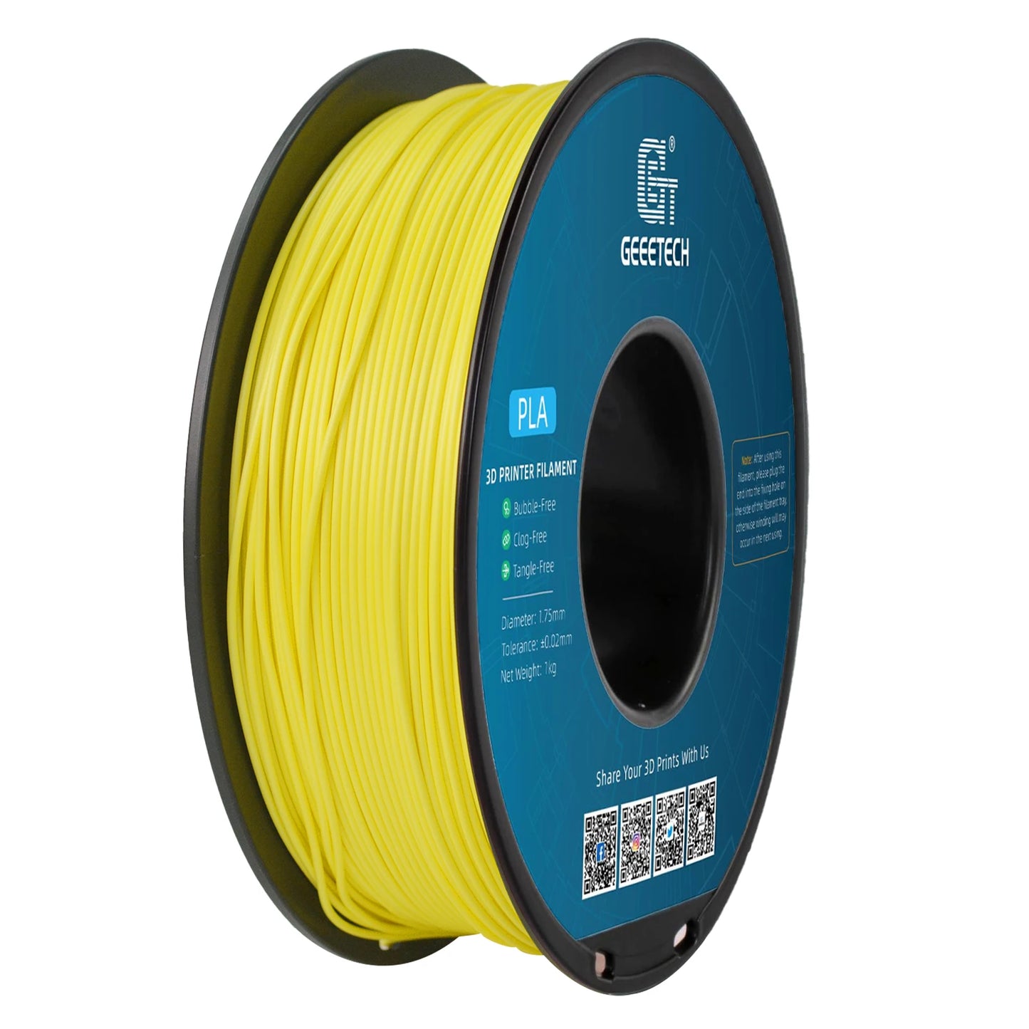 Geeetech 3d printer Filament PLA PETG Plastic 1kg 1.75mm,Tangle-Free, 3d printing wire materials, black, white, vacuum packaging