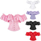 Women's Sexy Corset Bustier Button Down Back Tied Elegant Embroidered Ruffles Trim Strapless Slim Fit Off The Shoulder Tops